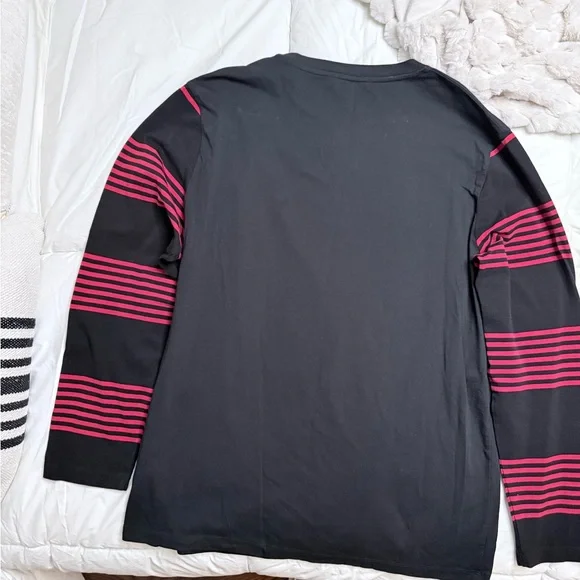 McQ by Alexander McQueen Graphic Black and Red Long Sleeve Shirt - Picture 3 of 6